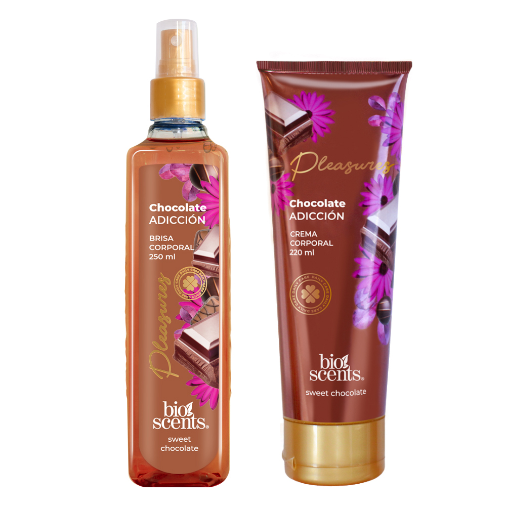 Set Body Mist Y Crema Corporal Bioscents Chocolate Adicción