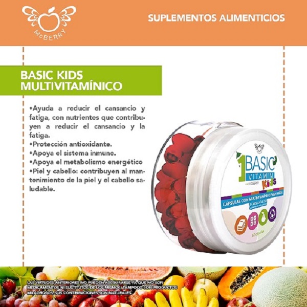 BASIC MULTIVITAMINICO PARA NIÑOS BY MCBERRY
