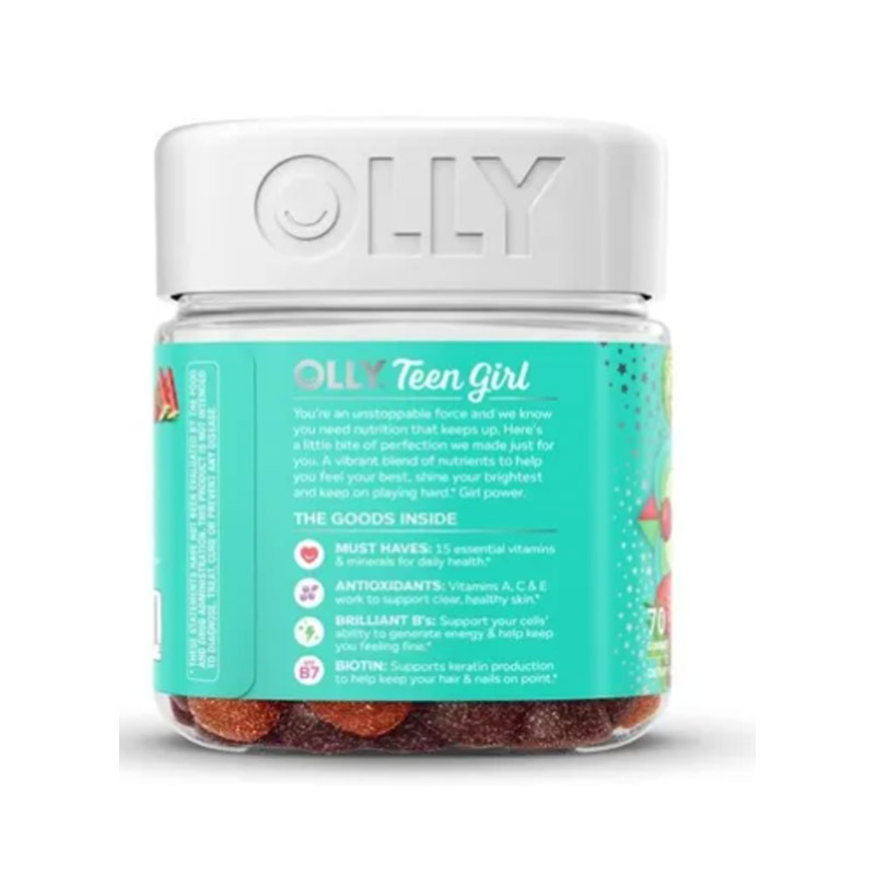 Olly Multivitamínico Teen Girl 70gom Biotina + Zinc Y Calcio OLLY 