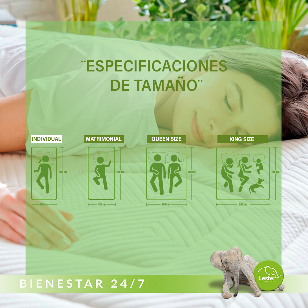 Colchón Individual Gwyn Lester Con Ultra Confort Memory Foam Gel