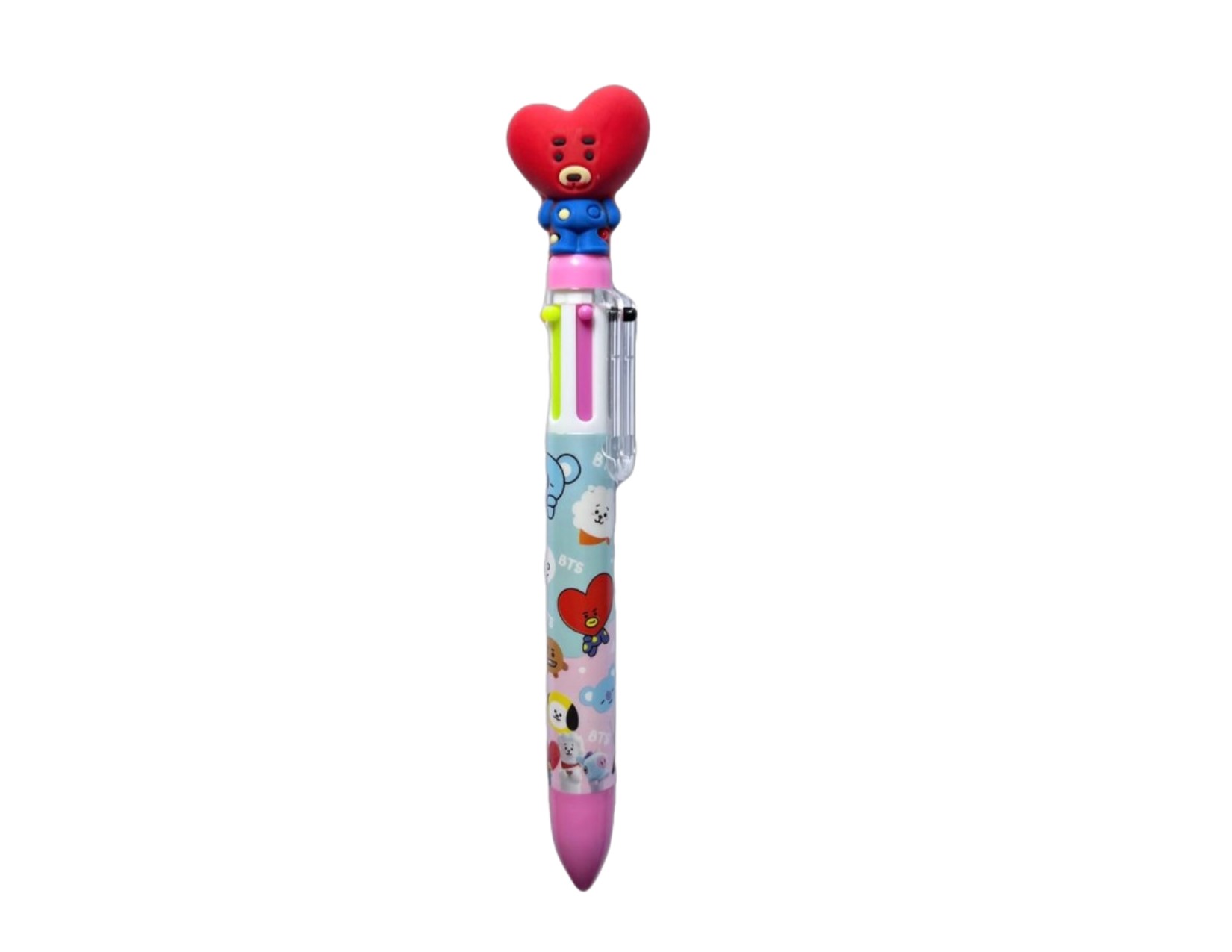 6 Plumas Multitinta Personajes 6 Tintas Retractil/ Papelería Kawaii