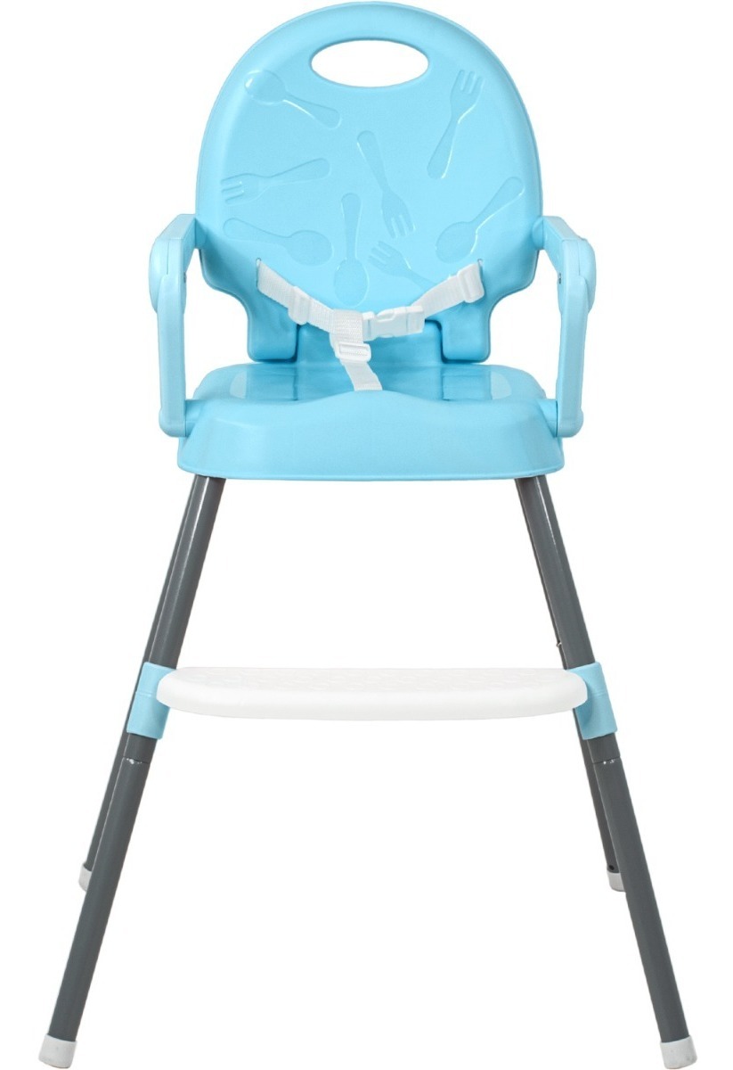 Periquera Alta Silla para Bebe Infantil Convertible 3 En 1 Color Azul