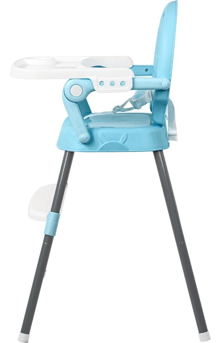 Periquera Alta Silla para Bebe Infantil Convertible 3 En 1 Color Azul