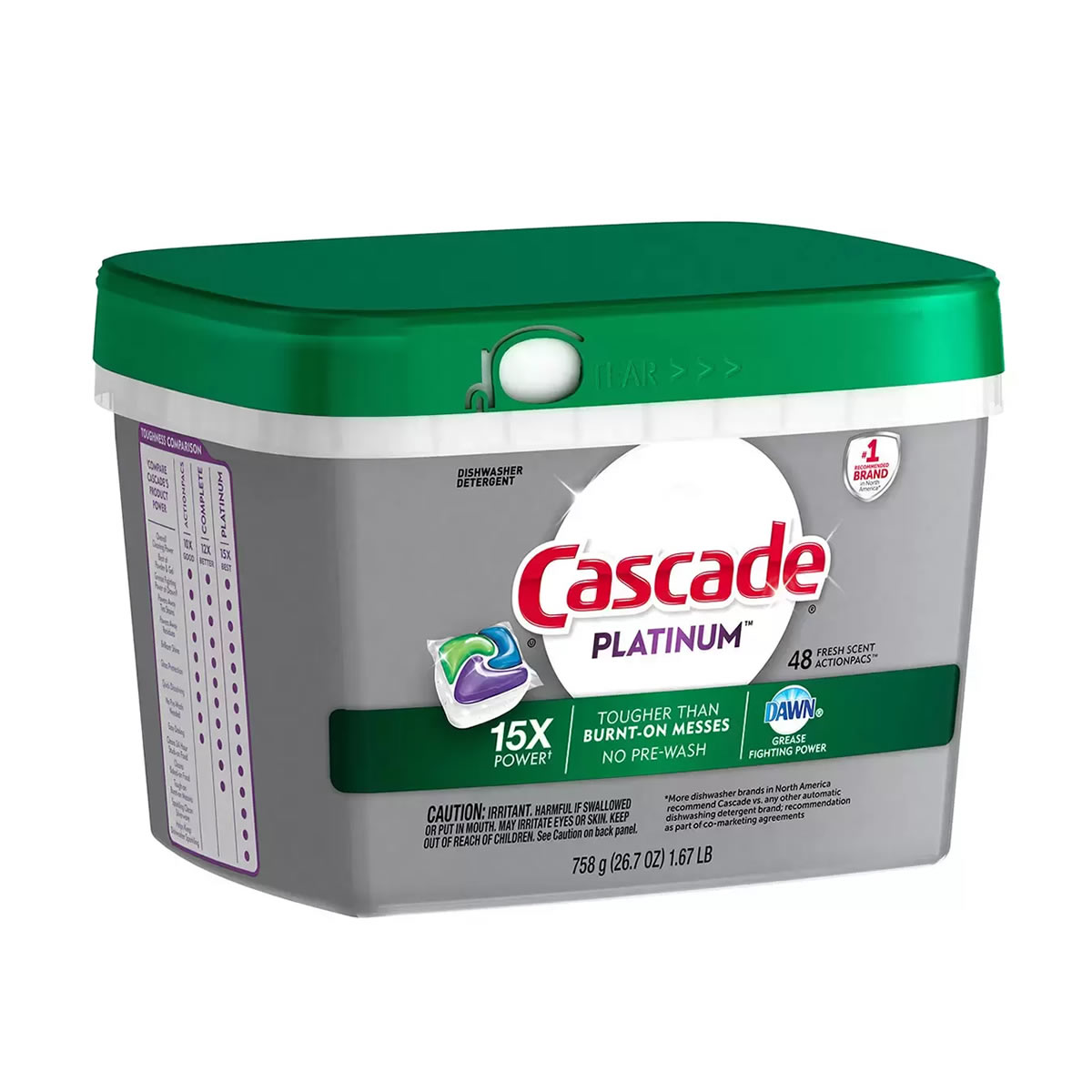 Detergente En Caps. Para Lavavajillas Cascade Platinum CST