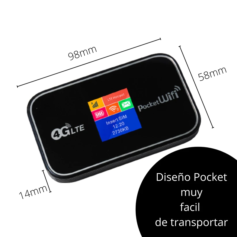 Modem Mifi Internet 4G LTE Portátil Wifi Móvil Cassiel D523