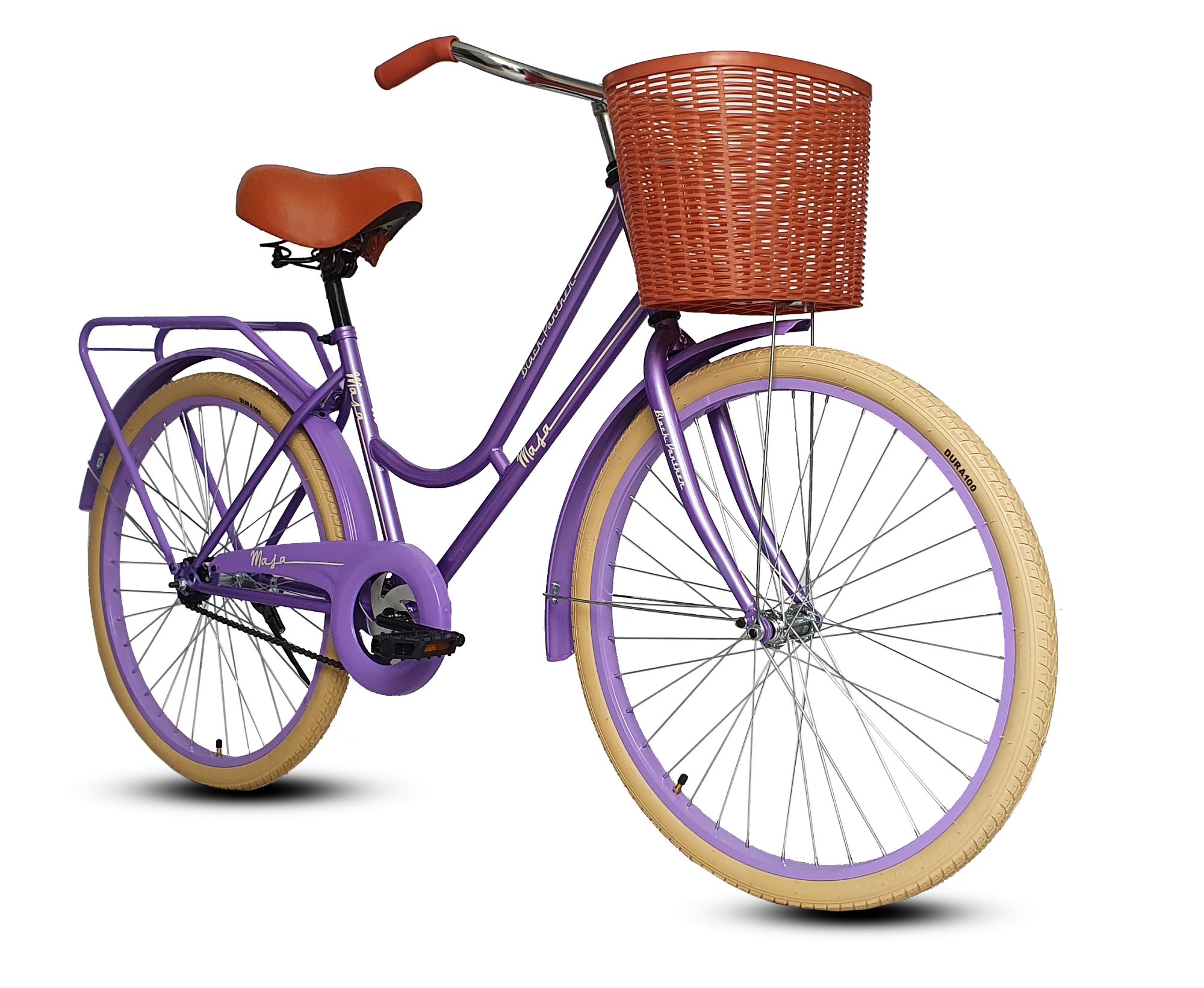 Bicicleta Maja Vintage Clasica Retro Urbana Rodada 24-Morado