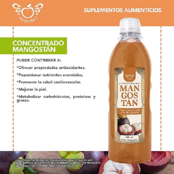 JUGO CONCENTRADO DE MANGOSTAN BY MCBERRY