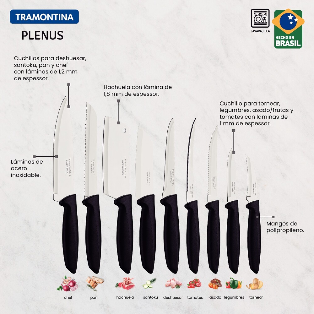 Batería de Cocina Tramontina Primaware Rojo 27 Piezas