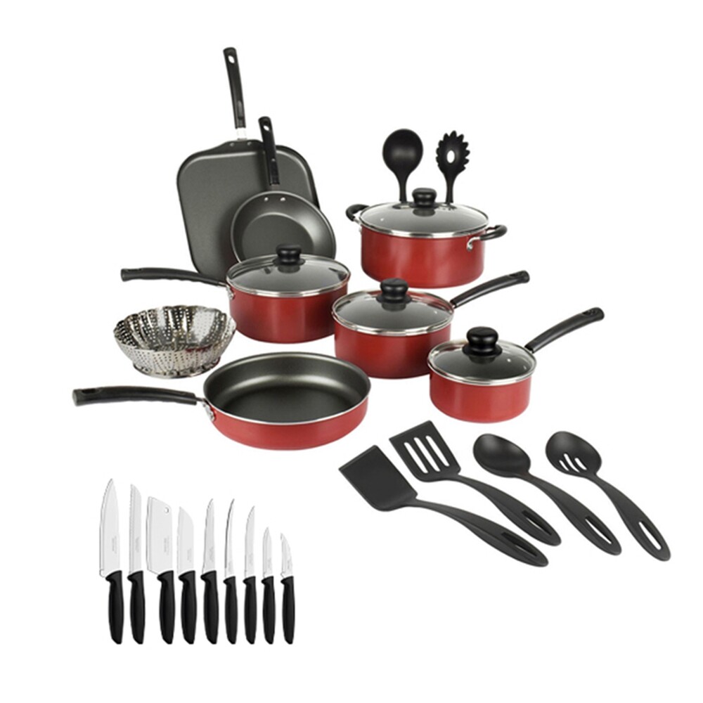 Batería de Cocina Tramontina Primaware Rojo 27 Piezas