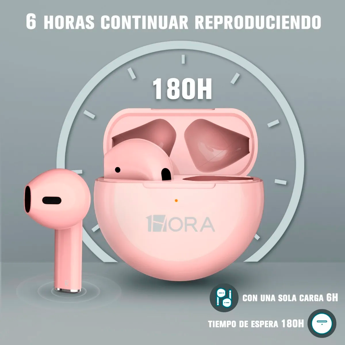 Reloj Inteligente Impermeable Bluetooth 1.28 Zl02 Color Rosa Smart Watch Mas Audifonos Inalámbricos In-ear Manos Libres Con Bluetooth 5.0 Diseño Ergonómico Color Rosa 