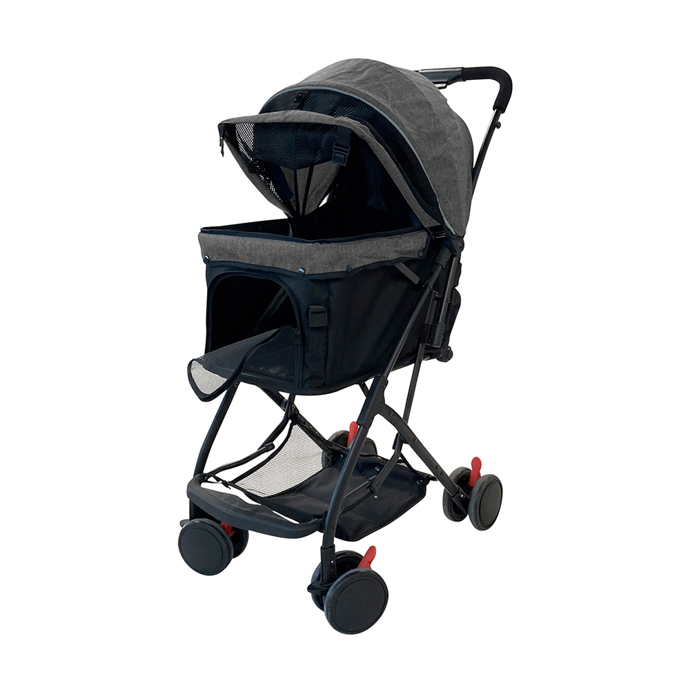 AGBOX Carriola plegable para mascotas I Pet Color Negro AG-1023.