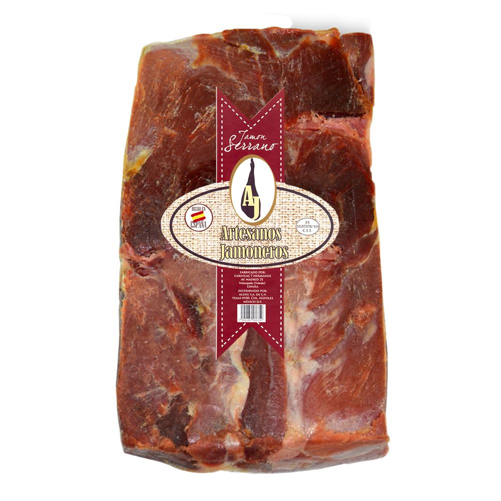  Jamon Serrano Artesanos Jamoneros Bloque 3.5 Kg Aprox