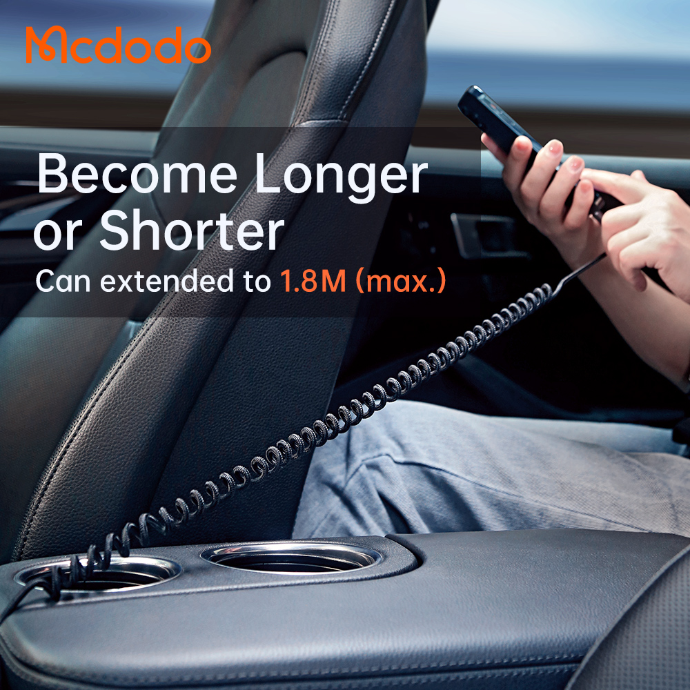 Cable de Audio Digital Retractil Lightning 1.8m.