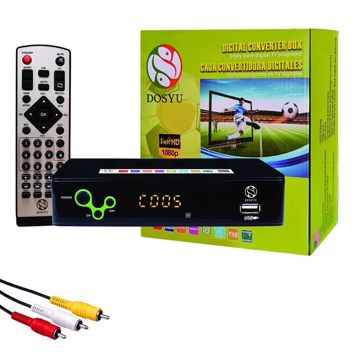 Decodificador Convertidor Digital Tv DOSYU HDMI 1080P Full HD MAYOREO 28 Pza.