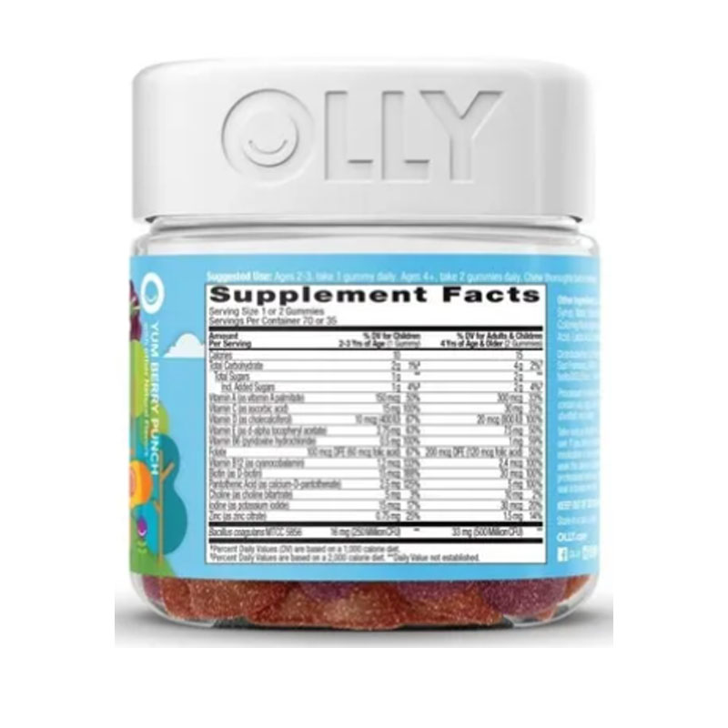 Multi Vitaminas + Probioticos 70 gomita Multi Probiotico Kids Olly