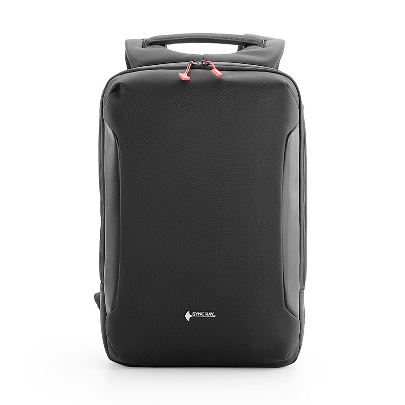 Sync Ray SR-BK02 Mochila para Laptop hasta  15,6 pulgadas con puerto de carga usb 3.0 puerto para audifonos , anti sudor ideal para escuela o viaje con tira trasera para sostener en equipaje color negro.
