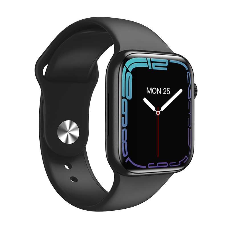 Reloj inteligente HW37 Plus, Serie 7, carga inalámbrica, llamadas bluetooth, asistente de voz (Siri y Google), sensores de presión arterial, oxigenación de la sangre, ritmo cardiaco, monitor de sueño, entre otras. Compatible con Android y iPhone.