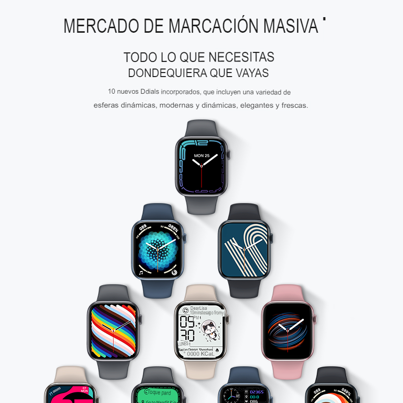 Reloj inteligente HW37 Plus, Serie 7, carga inalámbrica, llamadas bluetooth, asistente de voz (Siri y Google), sensores de presión arterial, oxigenación de la sangre, ritmo cardiaco, monitor de sueño, entre otras. Compatible con Android y iPhone.