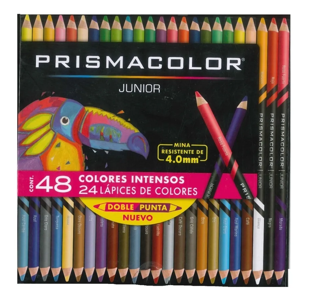  Lapices de Colores Prismacolor 24 Piezas 48 Colores Doble Punta