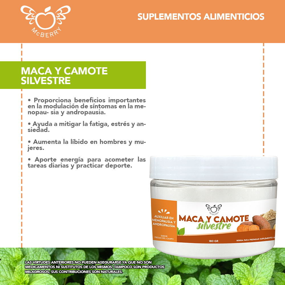 MACA Y CAMOTE SILVESTRE BY MCBERRY