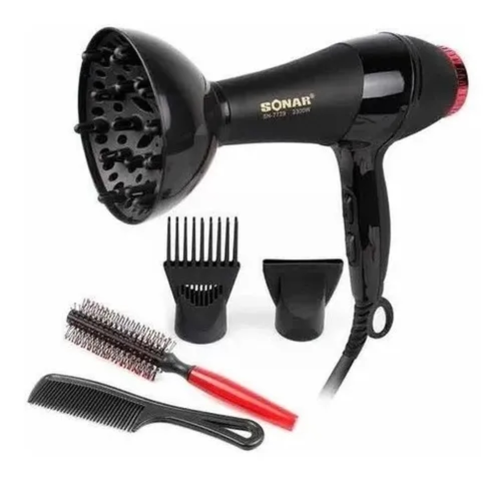 Secadora De Cabello Sonar Sn-7729 Negra 220v - 240v