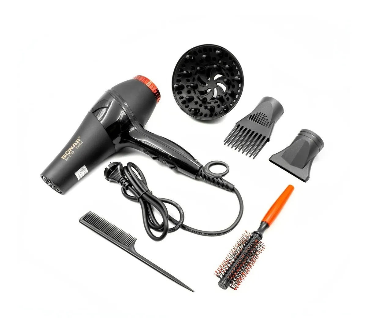 Secadora De Cabello Sonar Sn-7729 Negra 220v - 240v