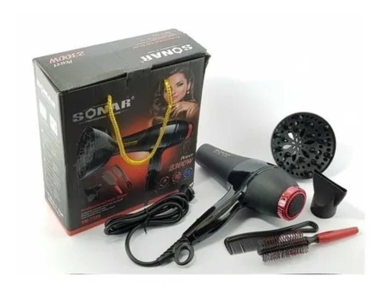 Secadora De Cabello Sonar Sn-7729 Negra 220v - 240v