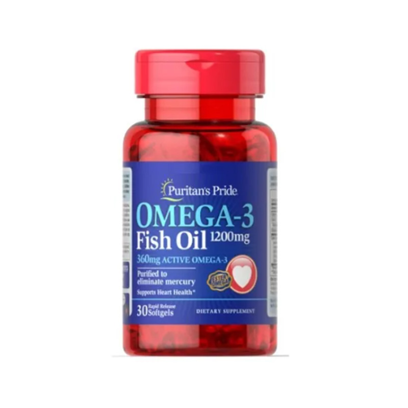 Omega 3 Fish Oil 1200 Mg 360 Mg Omega-3 30 Caps Puritans Pride 