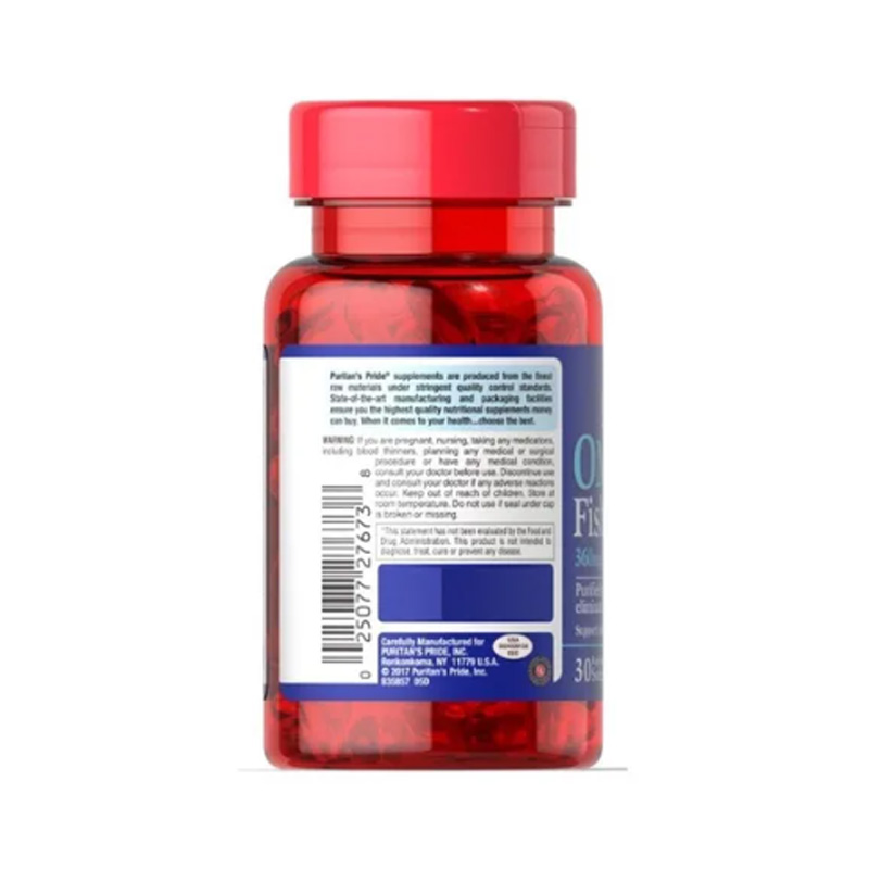 Omega 3 Fish Oil 1200 Mg 360 Mg Omega-3 30 Caps Puritans Pride 