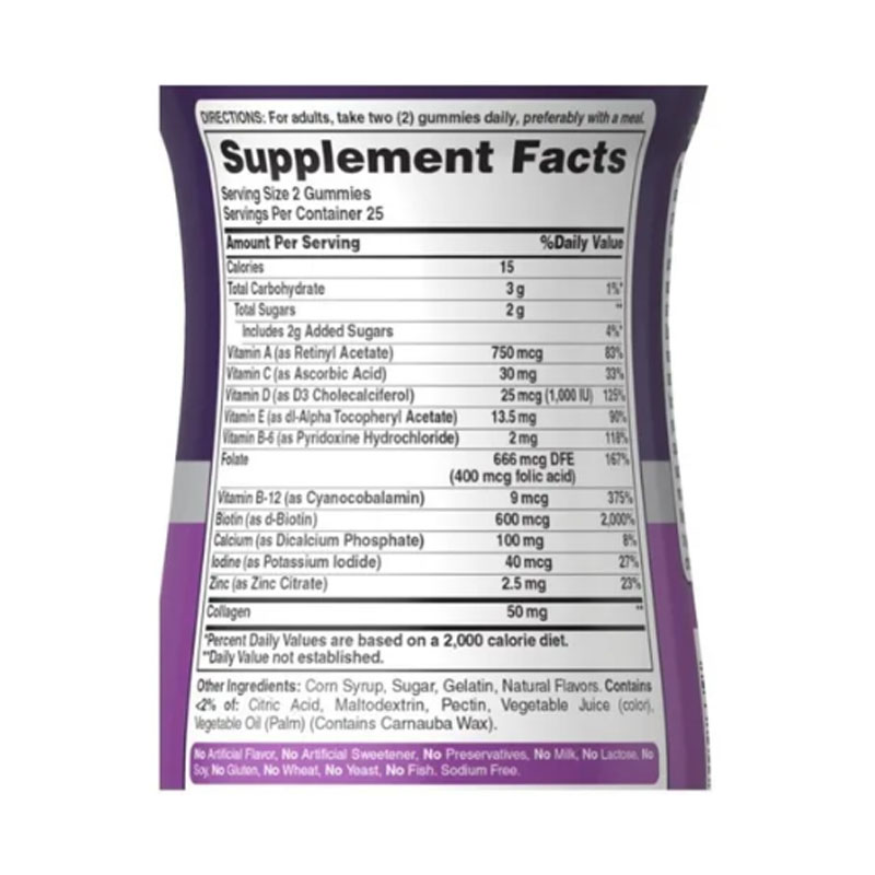 Multivitamínico Mujeres 50gom Vitaminas + Biotin Calcio Zinc Puritan's Pride