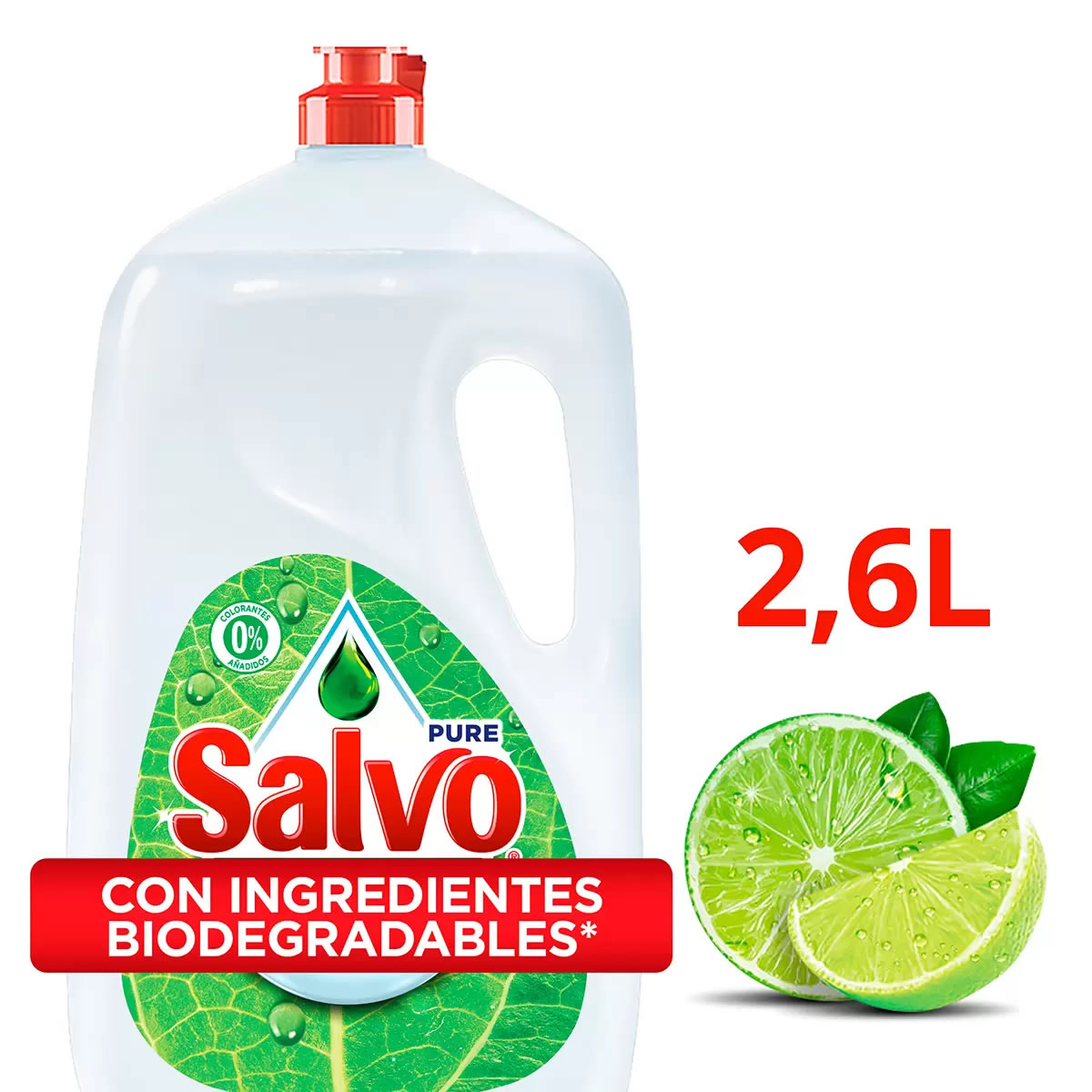 Detergente Liquido Lavatrastes Salvo Pure 634070 2.6L CST