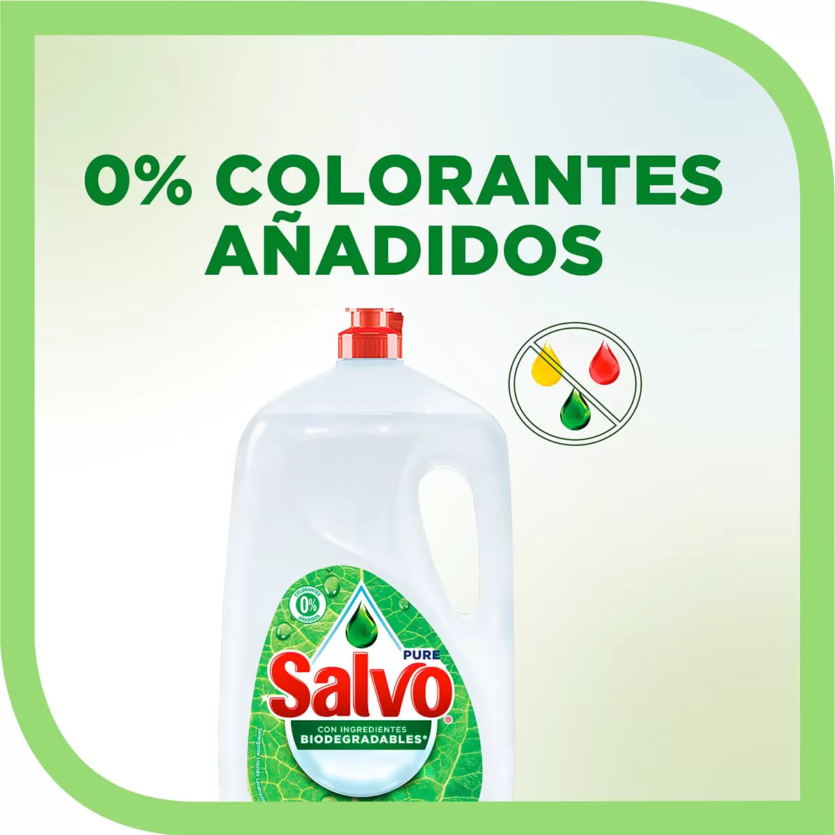Detergente Liquido Lavatrastes Salvo Pure 634070 2.6L CST