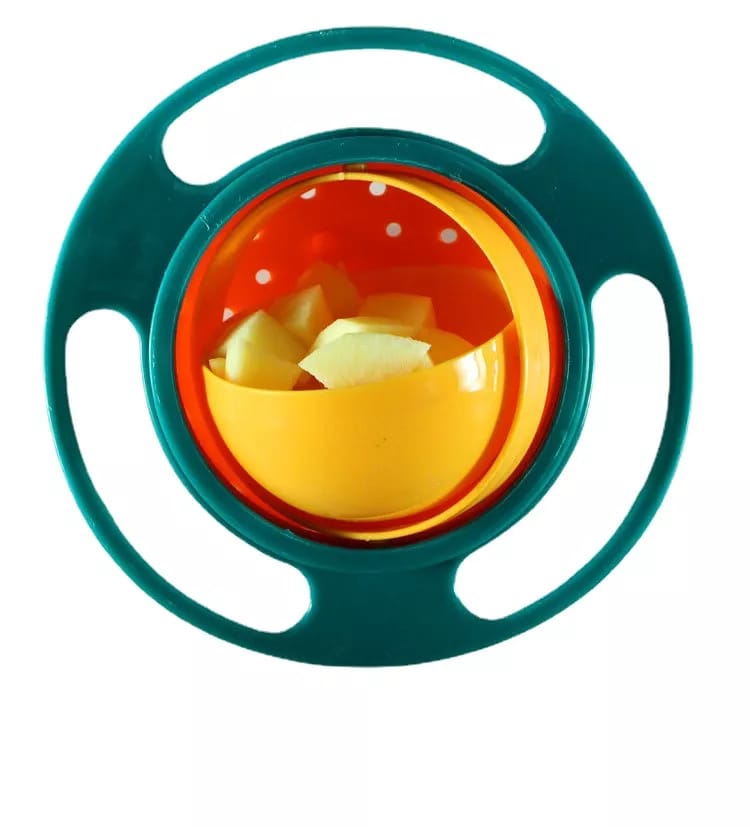 plato giratorio antiderrames para bebés verde