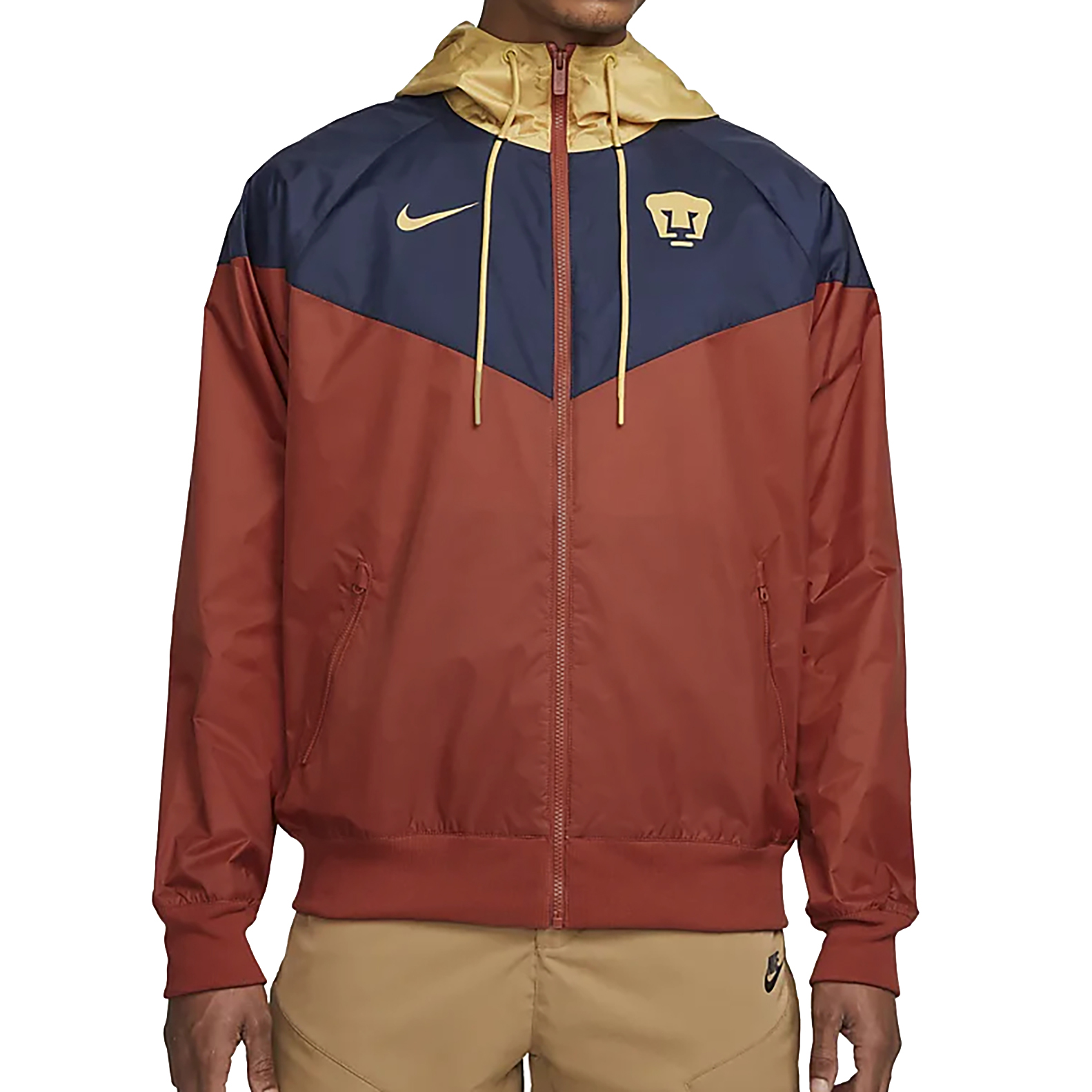 ROMPEVIENTOS NIKE PUMAS UNAM TERRACOTA 2022 (OVERSIZE) - TALLA CHICO (AMPLIO)