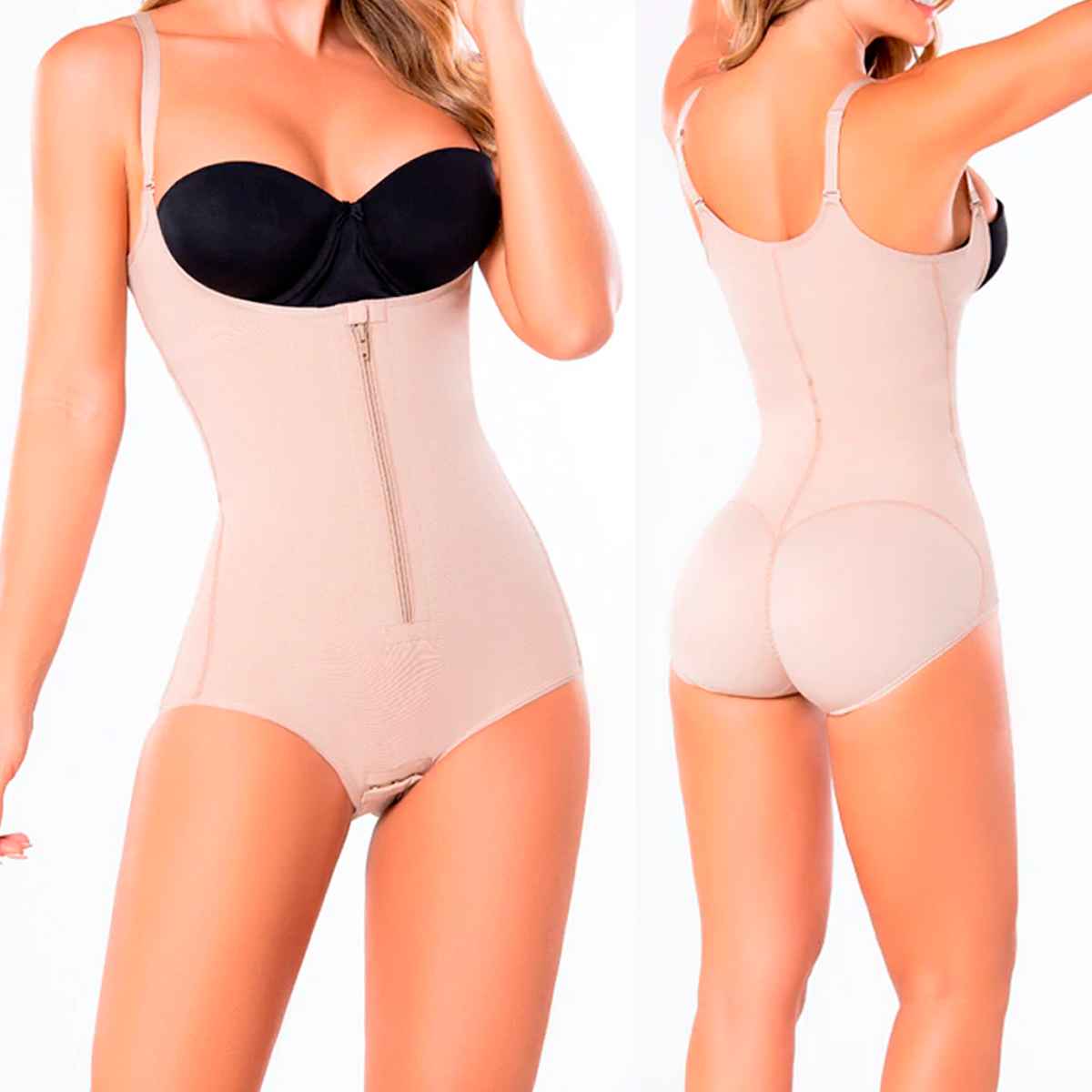 Fajas Colombianas Reductoras y Moldeadoras De Uso Diario Moldea Figura, Faja Body Tipo Cachetero Con Realce De Busto Y Glúteos Reductora De Medidas Efecto Inmediato.