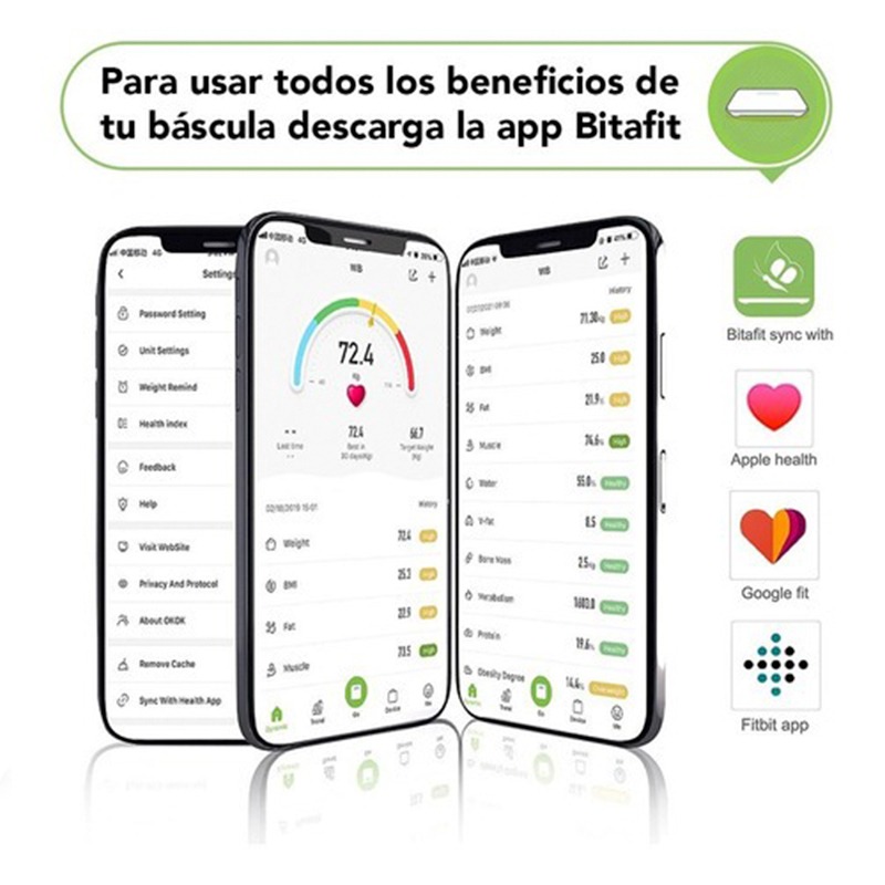 Bascula Digital Inteligente Wifi Con Lectura De Imc