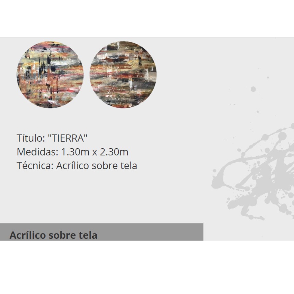 Cuadro "Tierra" Pintura Arte Acrílico Sobre Tela 1.30X2.30Mts.