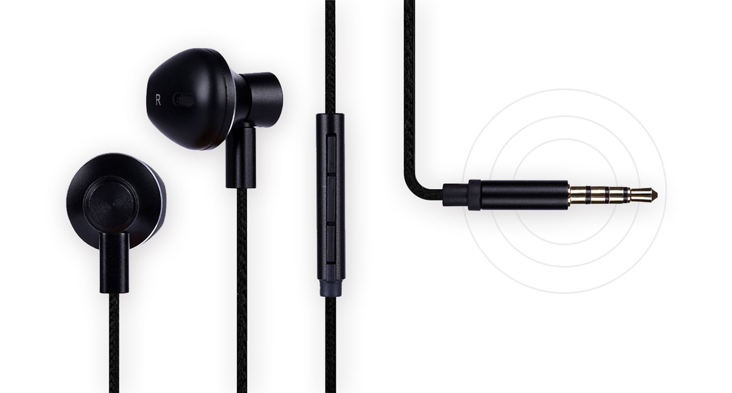 WESD Audifonos Alambricos con Microfono Diseño Ajustado al Oído Aísla Ruido Auriculares alambricos Potente Sonido de Bajos magnéticos (Negro)