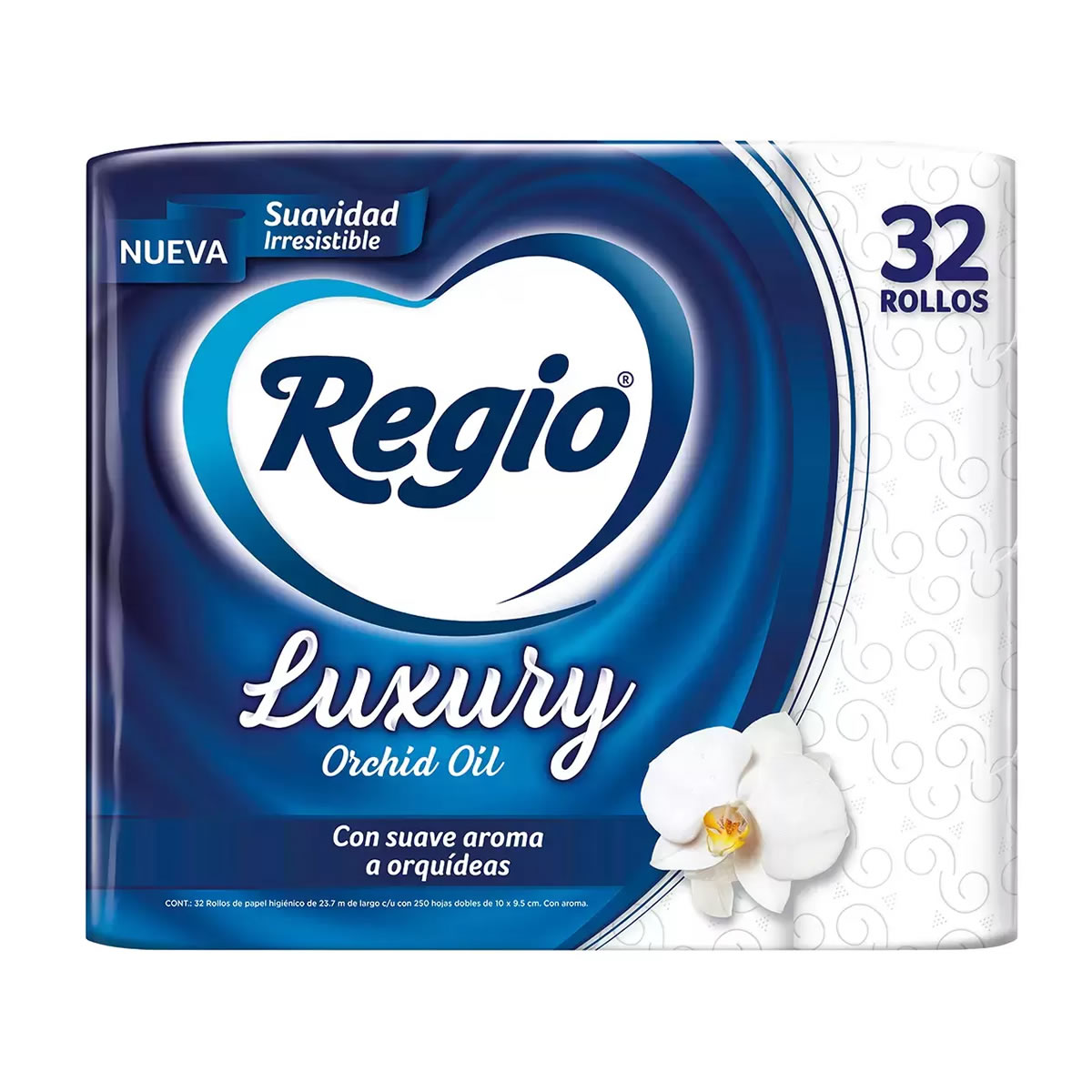 32 Rollos De Papel Higiénico Regio Luxury Orchid Oil 653232 CST
