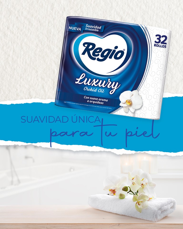 32 Rollos De Papel Higiénico Regio Luxury Orchid Oil 653232 CST