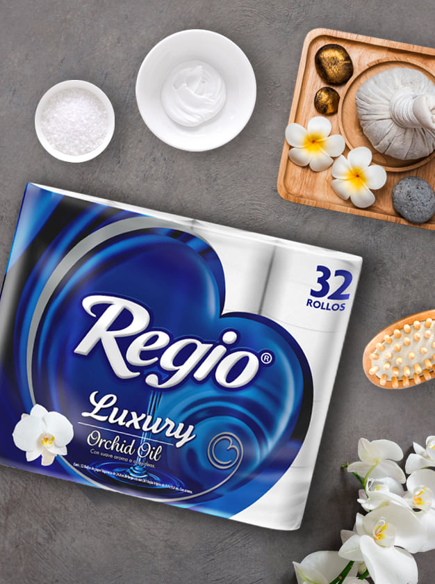 32 Rollos De Papel Higiénico Regio Luxury Orchid Oil 653232 CST