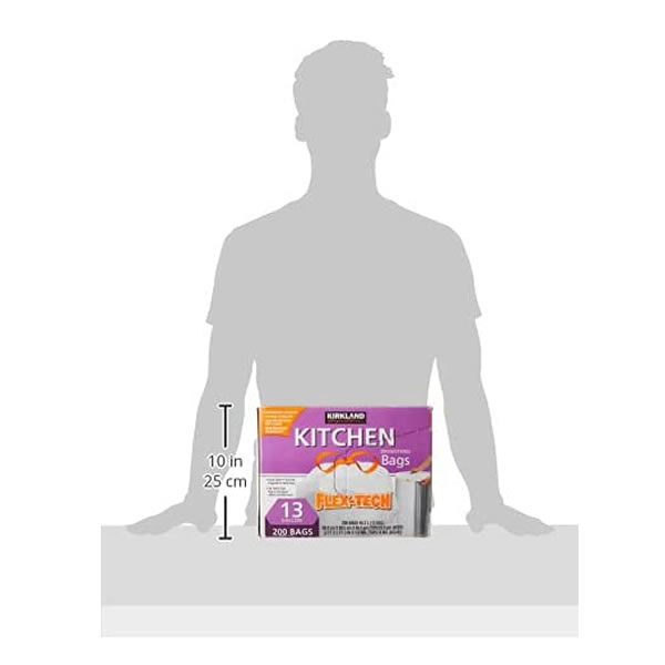Bolsa De Basura 49.2L 200Pz Kirkland Signature Flex-Tech CST
