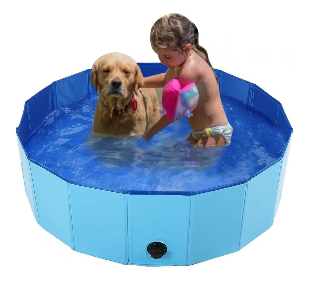 Alberca Plegable Piscina Perro Mascota Bañera Baño 80x20 Cm