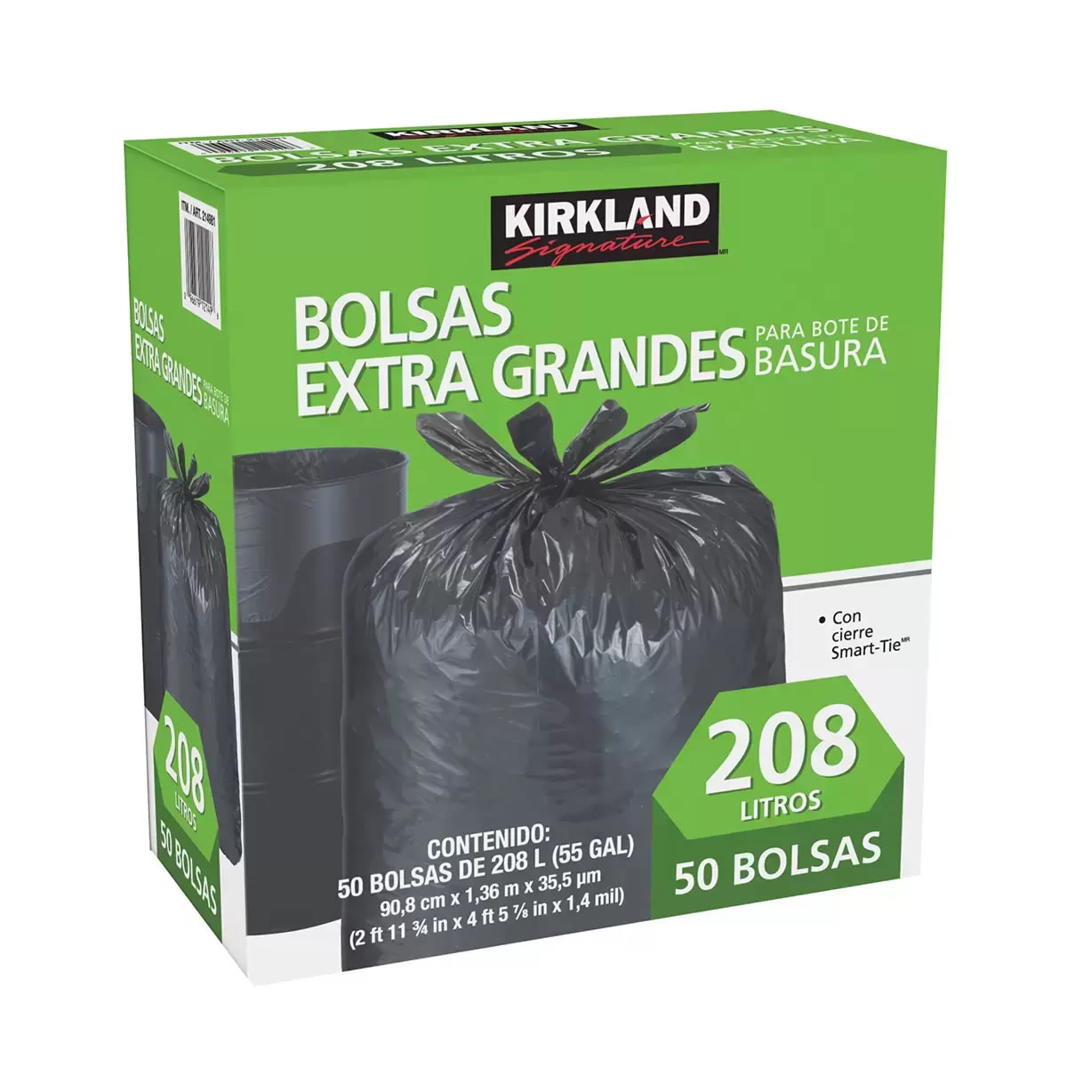 50 Bolsas Para Basura 208 L Kirkland Signature 214981 CST