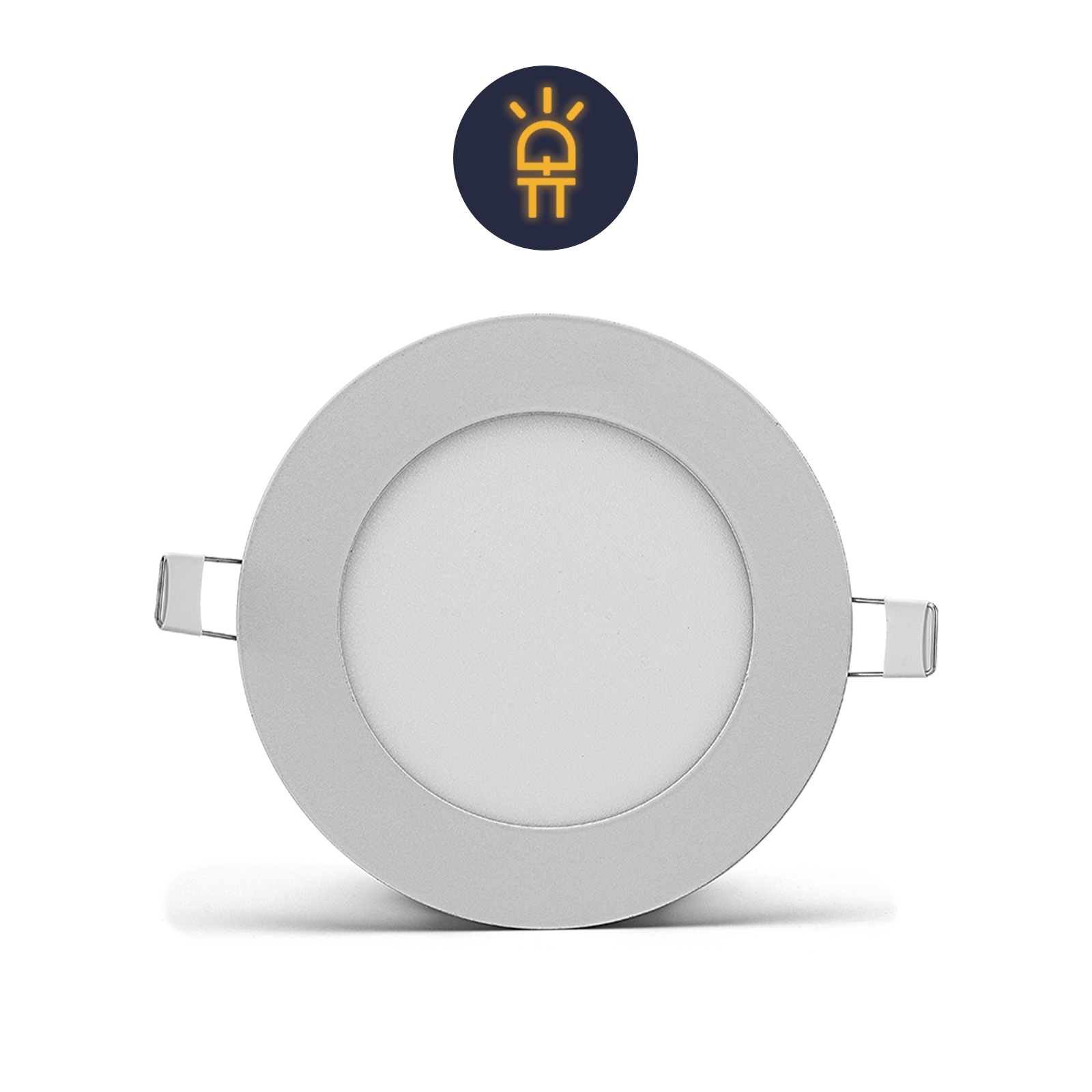 10 Pack Lampara Panel Led Slim Redondo 6W Empotrable Sula