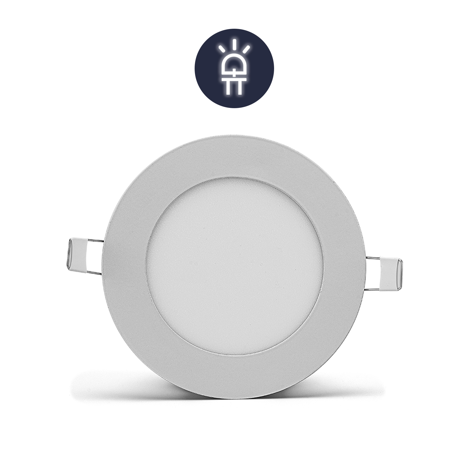 10 Pack Lampara Panel Led Slim Redondo 6W Empotrable Sula