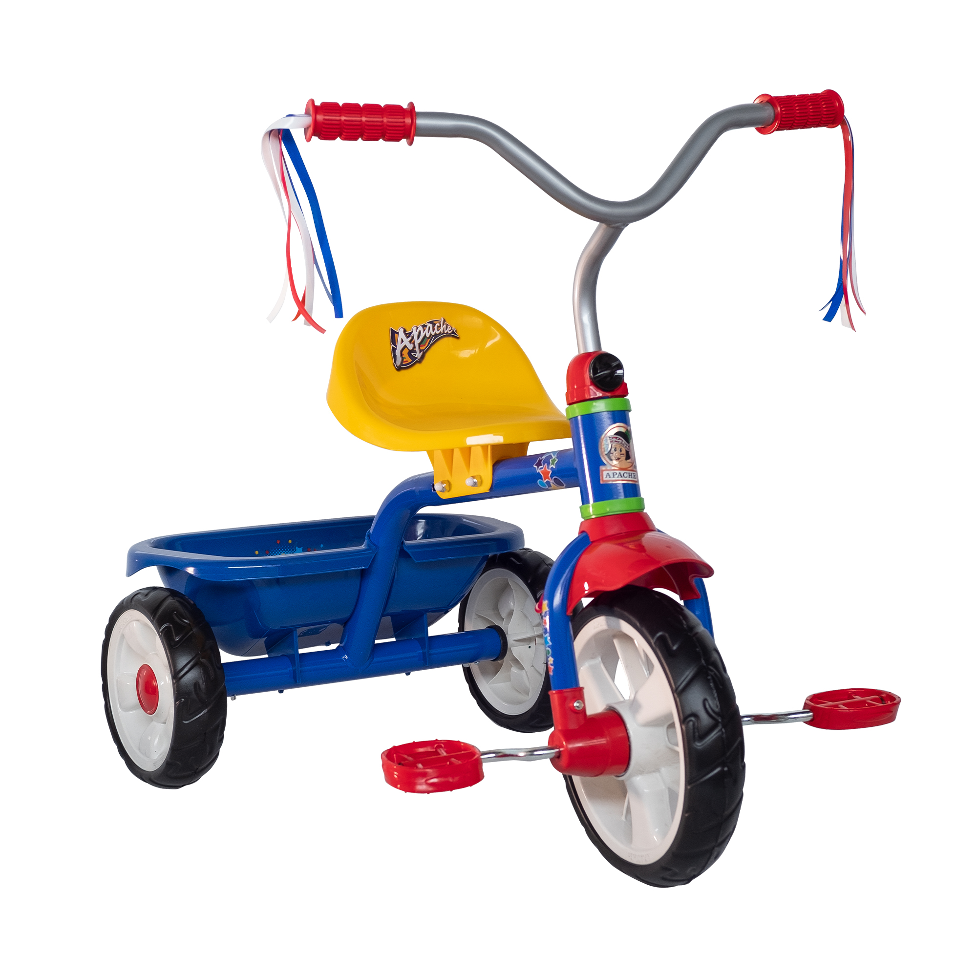 Triciclo Apache con cajuela azul