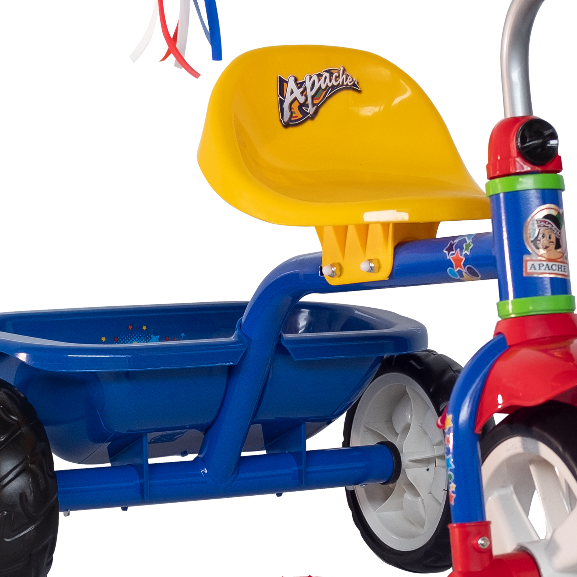 Triciclo Apache con cajuela azul