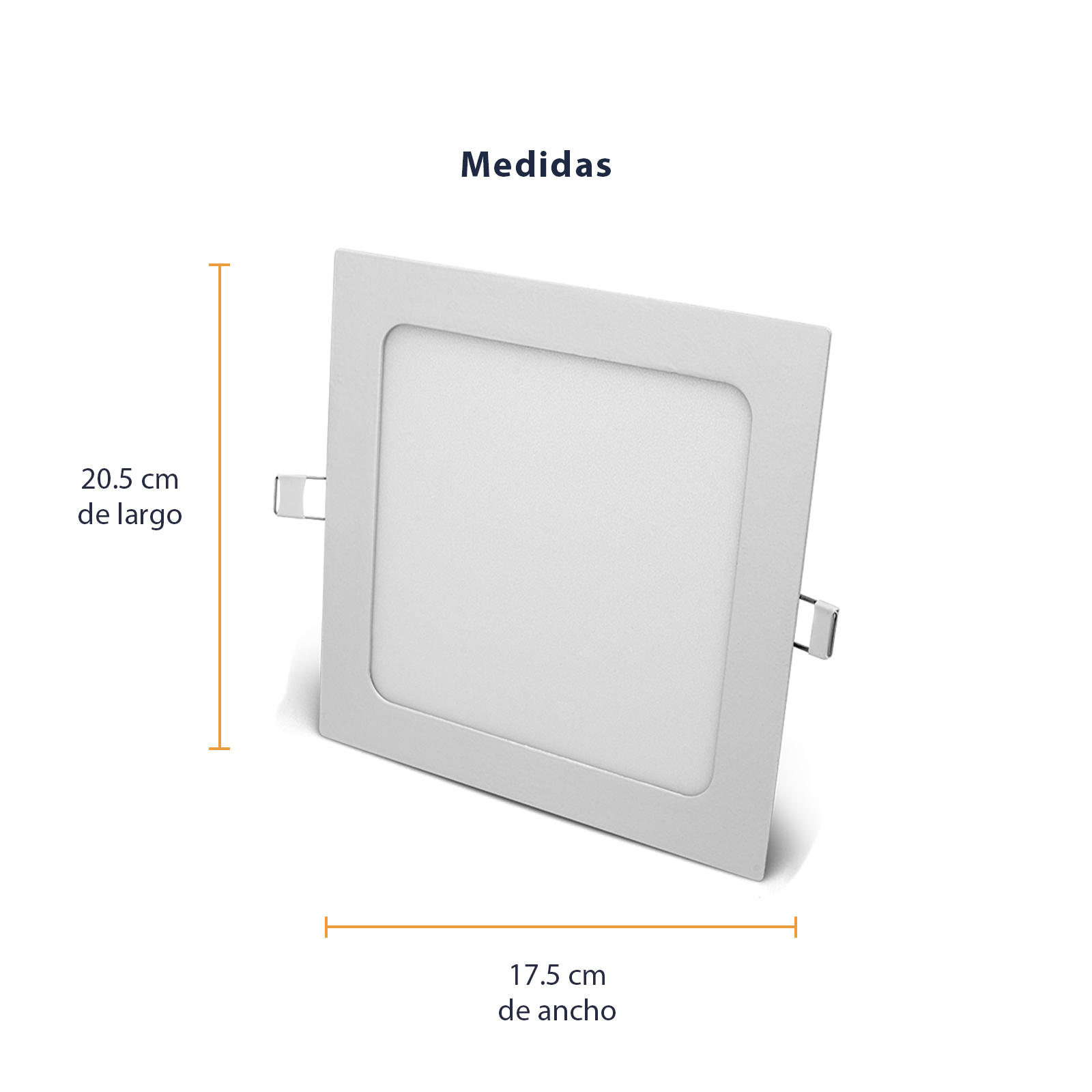 Pack 5 Pzas. Panel Led Slim Cuadrado 12W Empotrable Sula