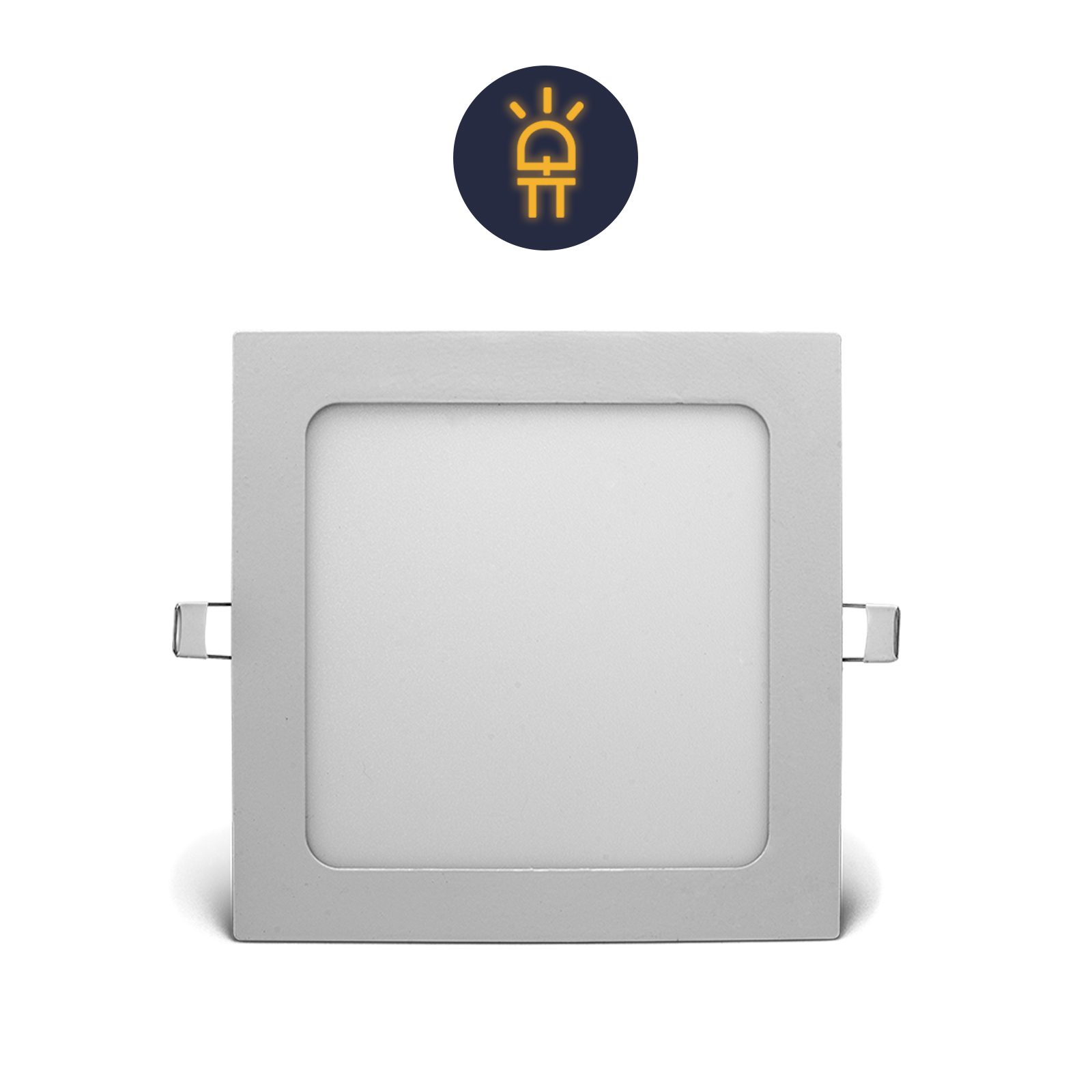 Lampara Panel Led Slim Cuadrado 12w de Techo Empotrable Sula